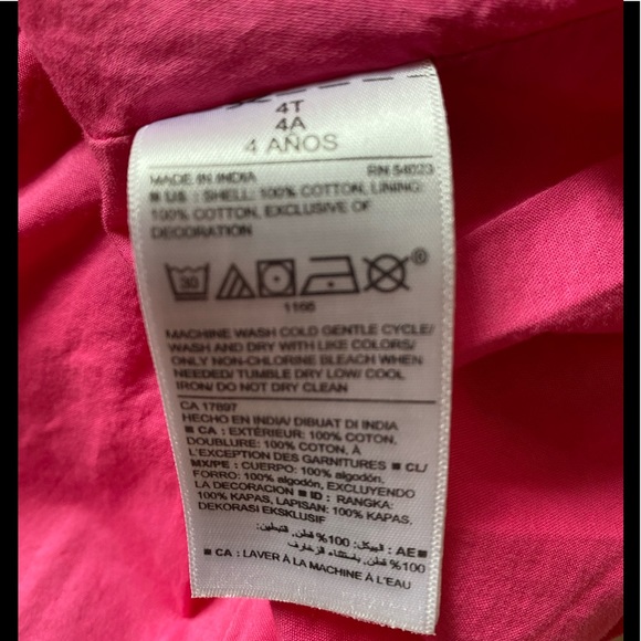 GUC Girl’s Old Navy Pink Embroidered Dress 4T - Picture 6 of 6